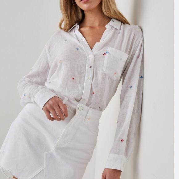 Rails Charli Shirt With Daisy Embroidery - Picture 1 of 9
